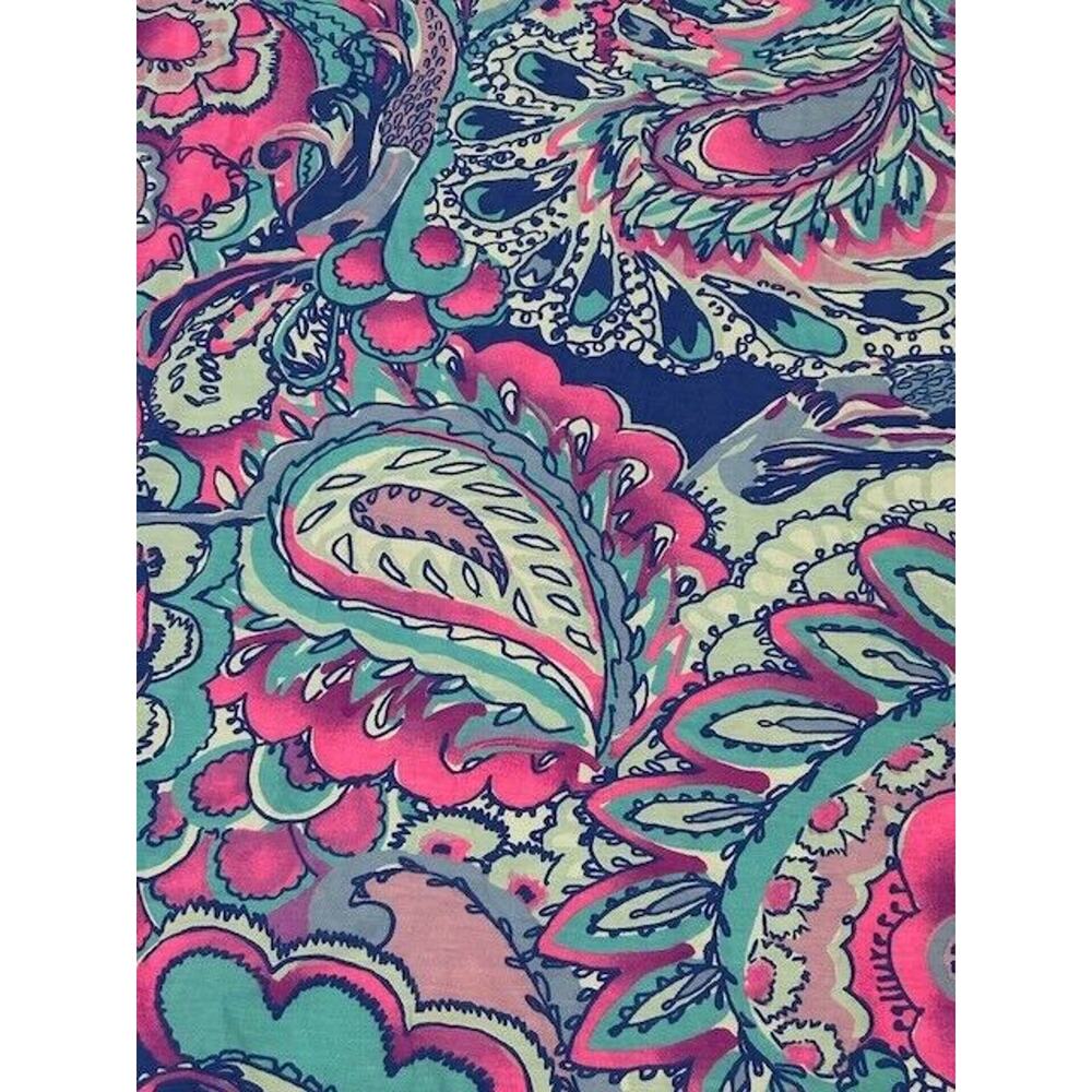 Lilly Pulitzer Preston Dress Tie Sleeves Knee Length Paisley Purple Size XS - Picture 4 of 10